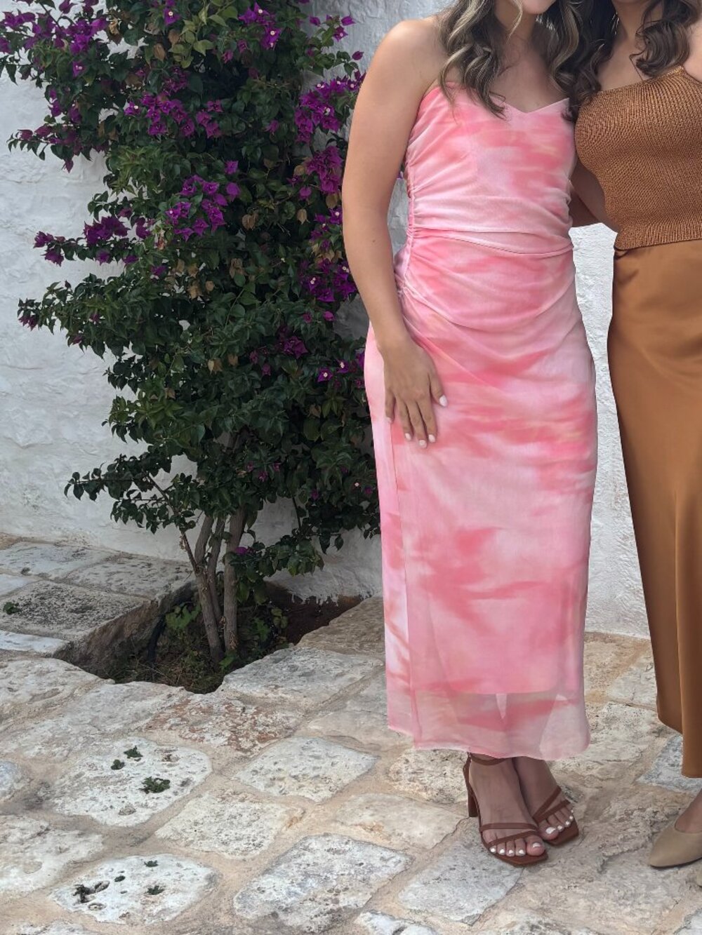 Zara Pink Strapless Dress